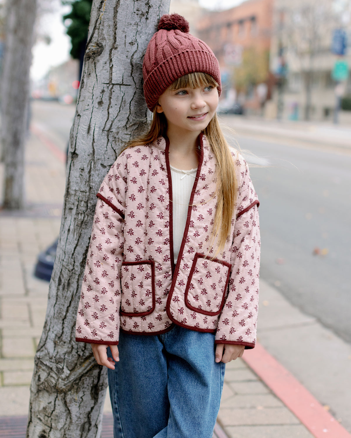 Burgundy Knit Beanie