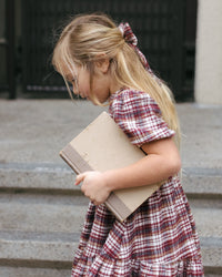 Burgundy Plaid India Dress