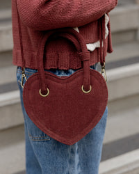 Burgundy Heart Purse
