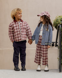 Burgundy Plaid Brooklyn Trouser