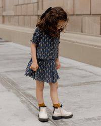 Vintage Bloom Smocked Mini Skirt