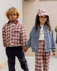 Burgundy Plaid Brooklyn Trouser