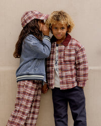 Burgundy Plaid Brooklyn Trouser