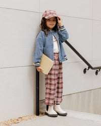 Burgundy Plaid Brooklyn Trouser
