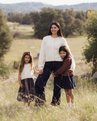 Midnight Plaid Tiered Midi Skirt