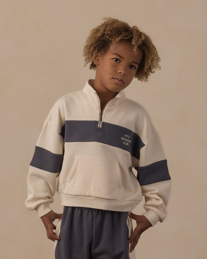Outdoor Club Panel Stripe Half Zip