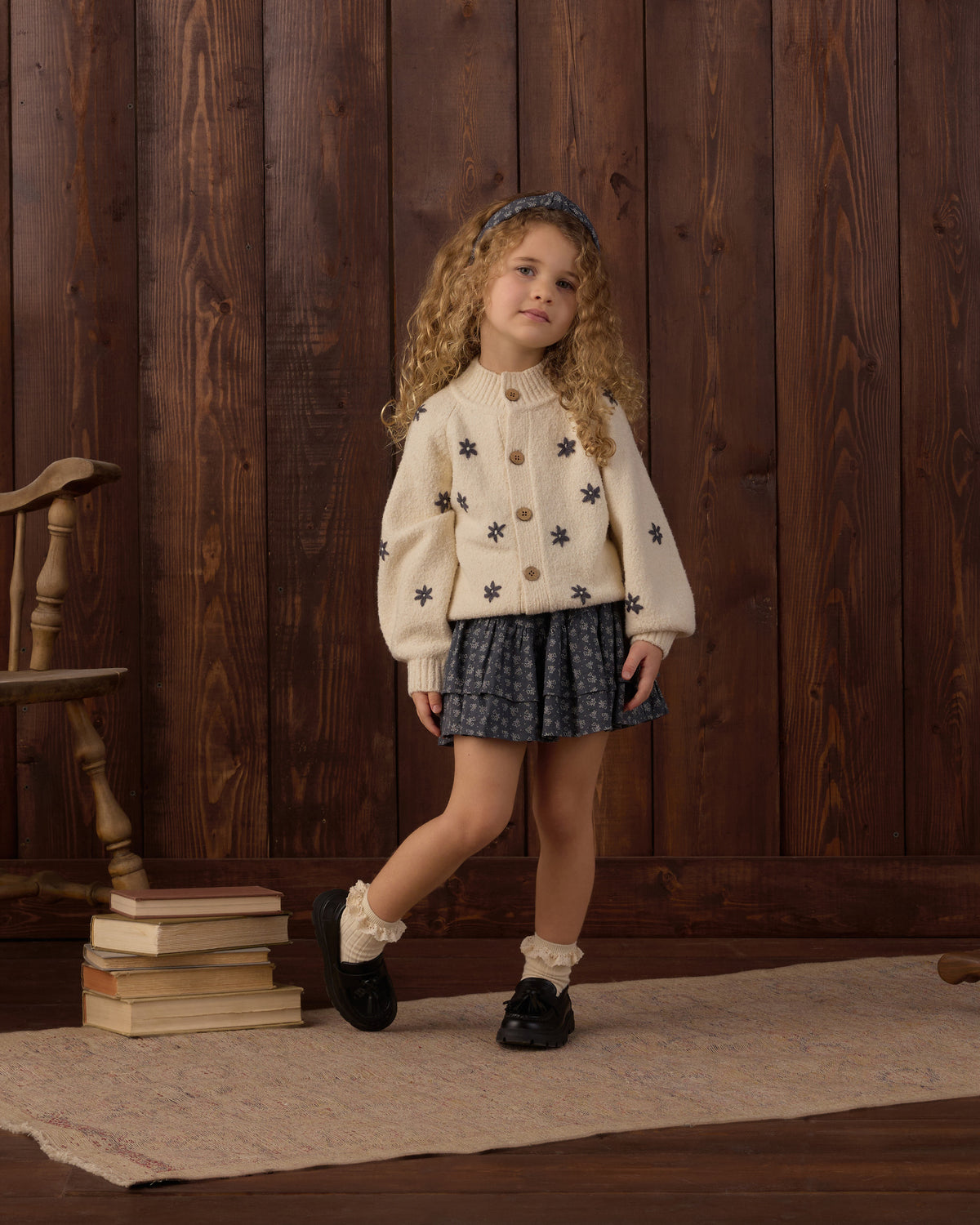 Midnight Daisy Tulip Cardigan