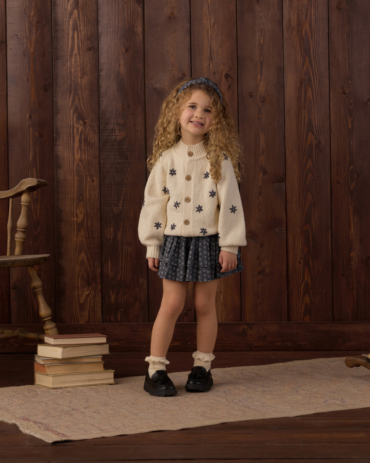 Midnight Daisy Tulip Cardigan