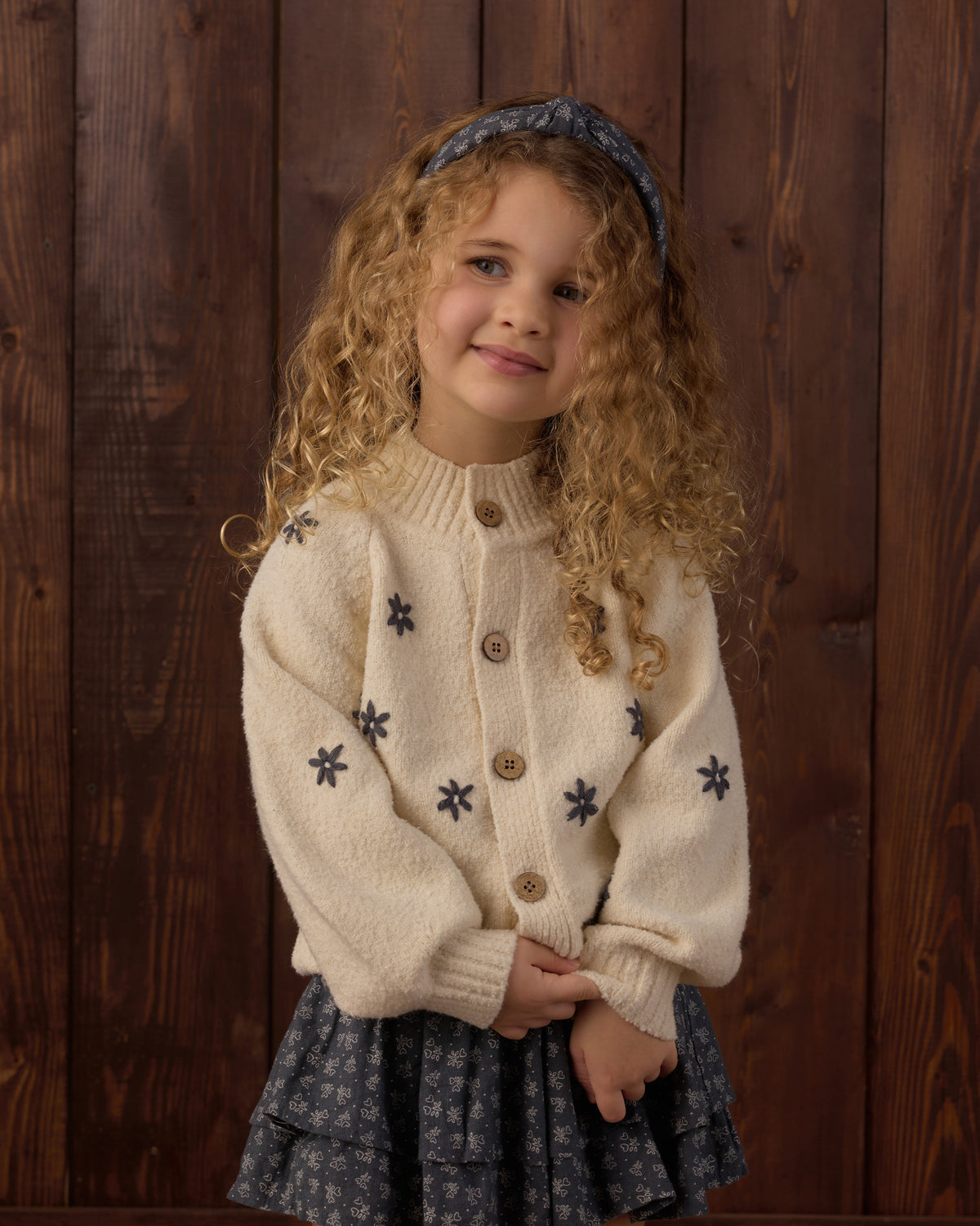 Midnight Daisy Tulip Cardigan