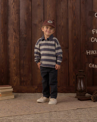 Sage Stripe Rugby Polo
