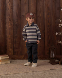 Sage Stripe Rugby Polo