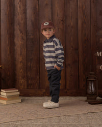 Sage Stripe Rugby Polo