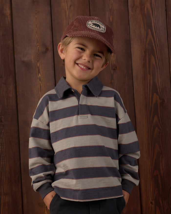 Sage Stripe Rugby Polo