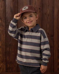 Sage Stripe Rugby Polo