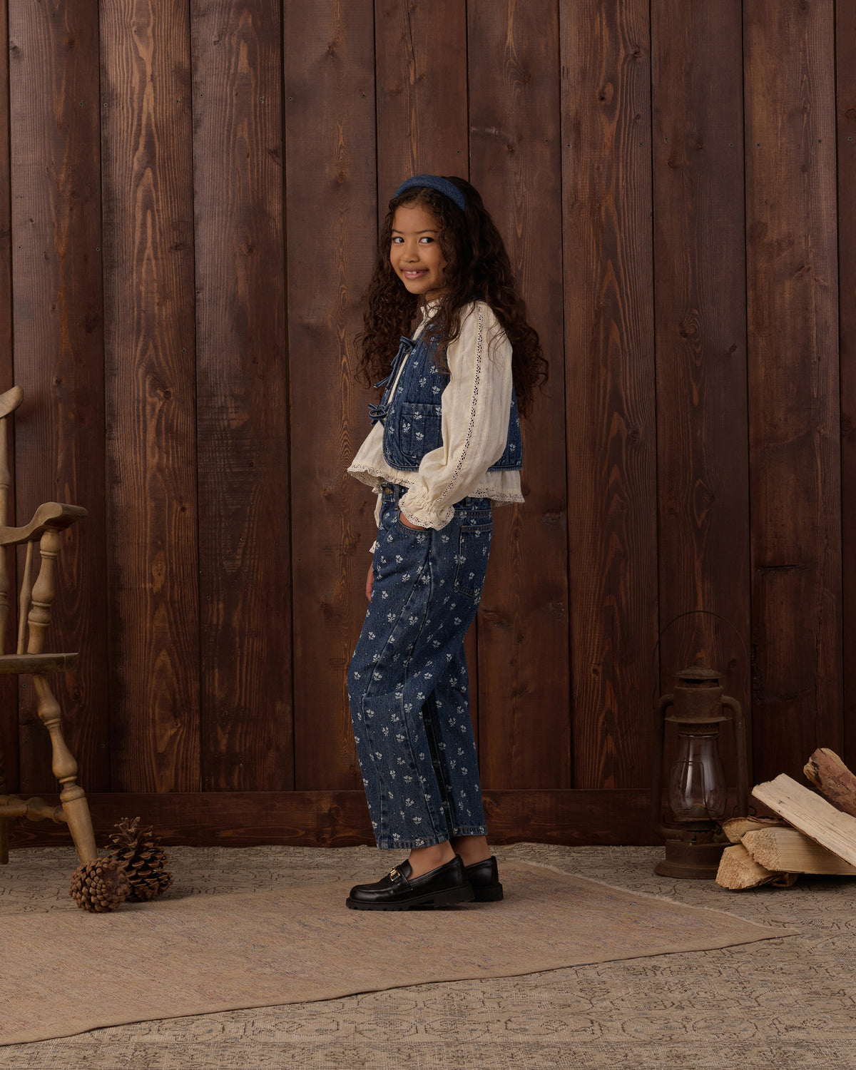 Heart Ditsy Barrel Pant