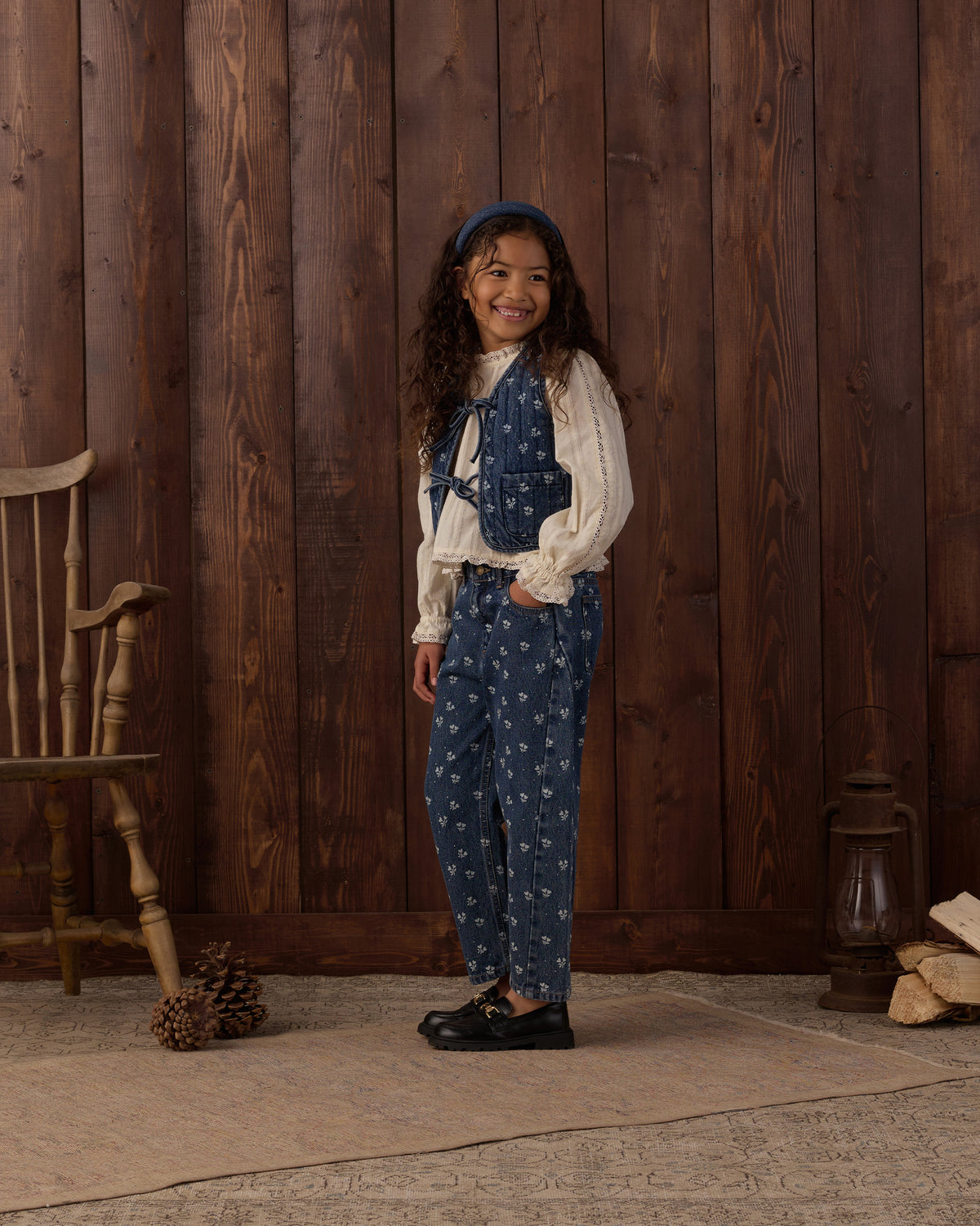 Heart Ditsy Barrel Pant