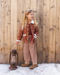 Brick Check Wide Leg Pant