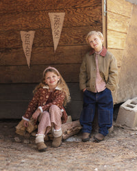Brick Check Wide Leg Pant