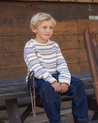 Dusty Blue Stripe Jacques Sweater