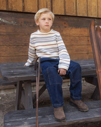 Dusty Blue Stripe Jacques Sweater