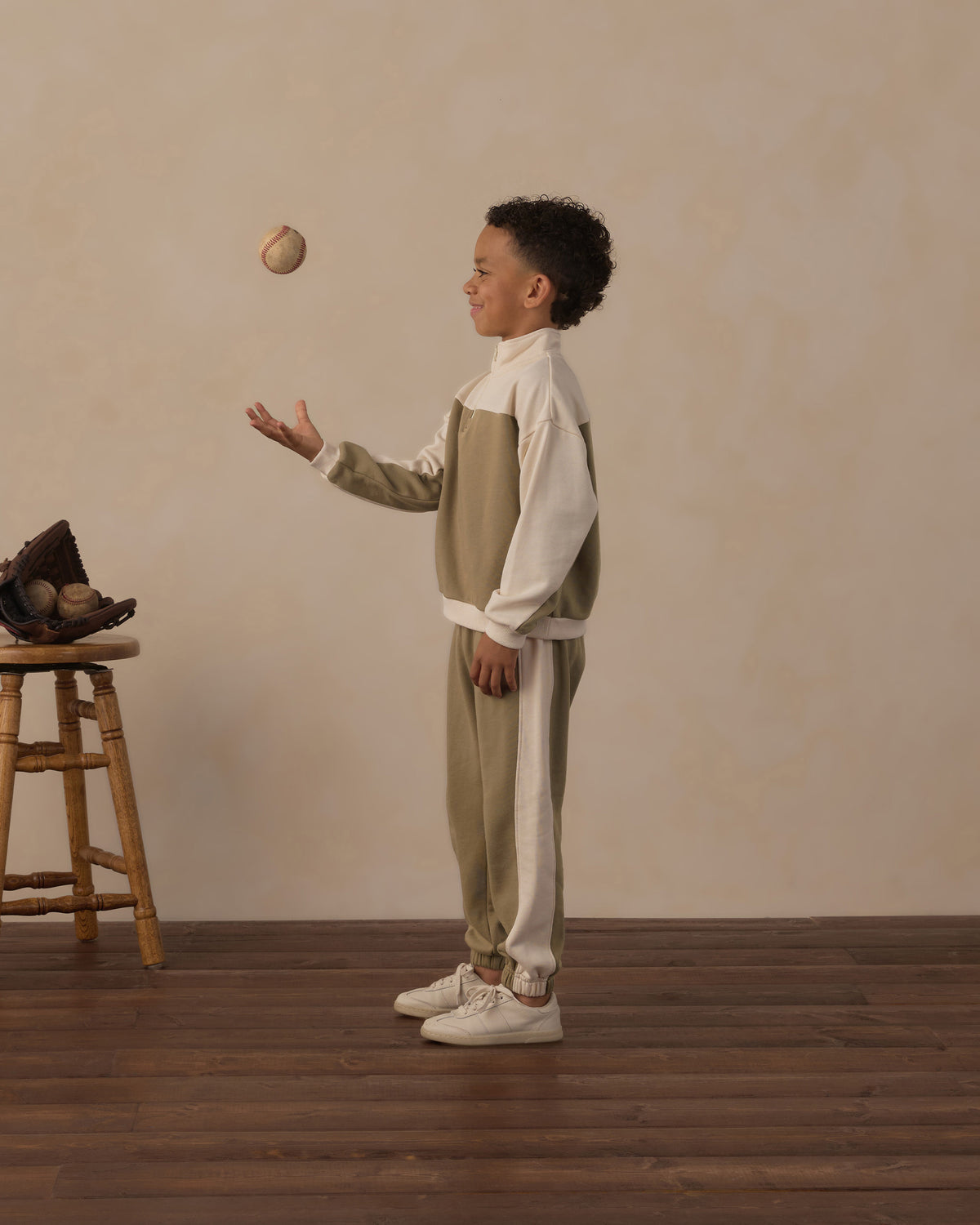 Olive Paneled Sweatpant