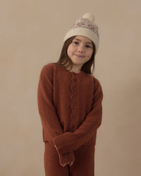 Fair Isle Beanie Flower