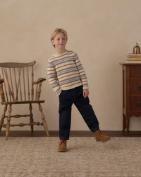 Dusty Blue Stripe Jacques Sweater