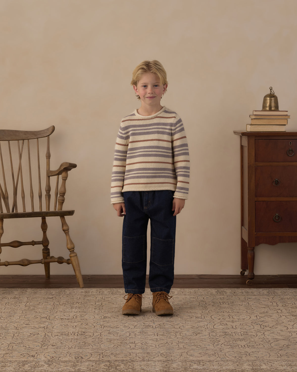 Dusty Blue Stripe Jacques Sweater