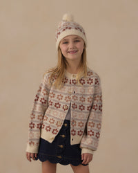 Fair Isle Beanie Flower