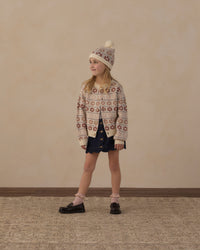 Fair Isle Beanie Flower