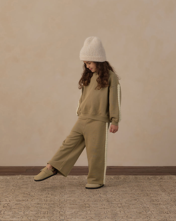 Olive Wide Leg Sweatpant