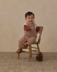 Brick Check Baby Overalls