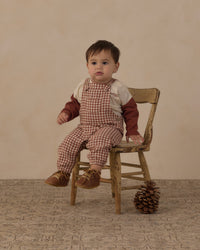 Brick Check Baby Overalls