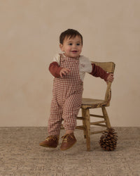 Brick Check Baby Overalls