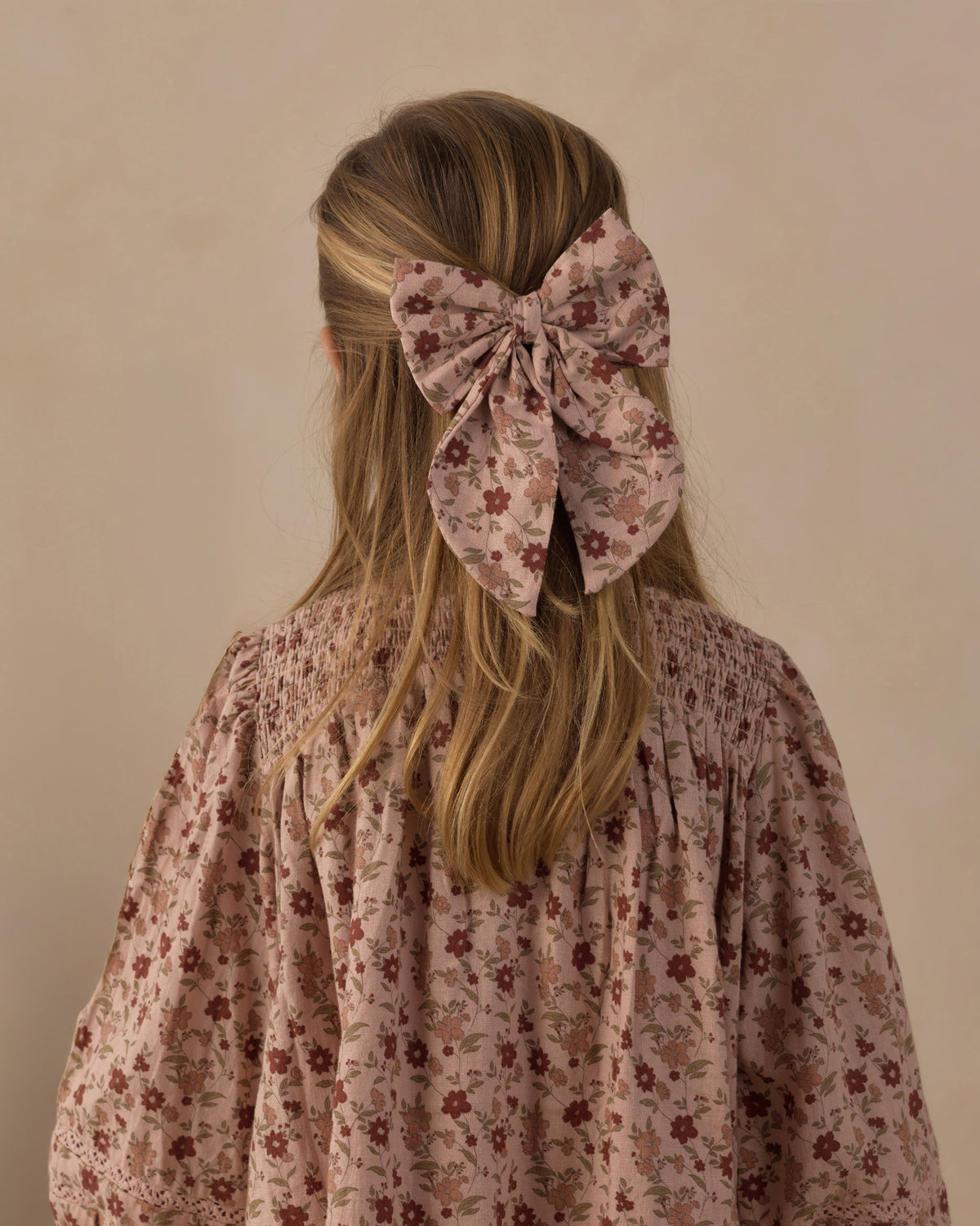 Pink Floral Oversized Bow