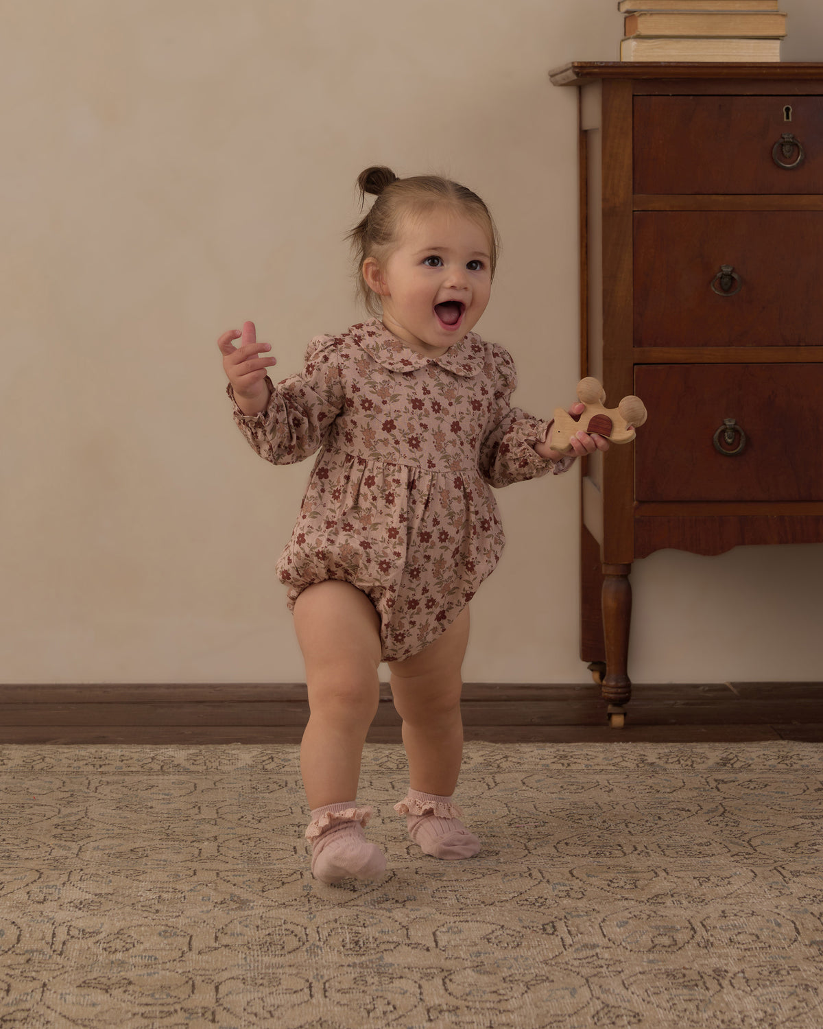 Pink Floral Cora Romper