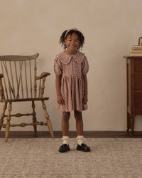 Brick Check Camille Dress
