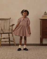 Brick Check Camille Dress
