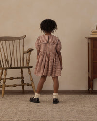 Brick Check Camille Dress