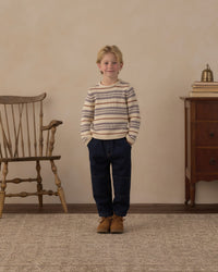 Dusty Blue Stripe Jacques Sweater