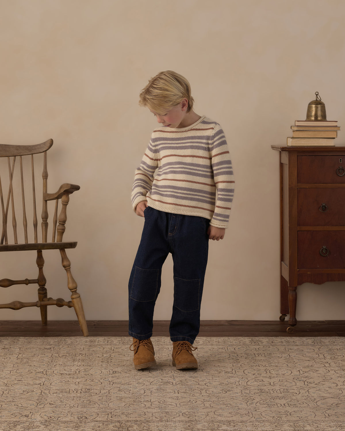 Dusty Blue Stripe Jacques Sweater