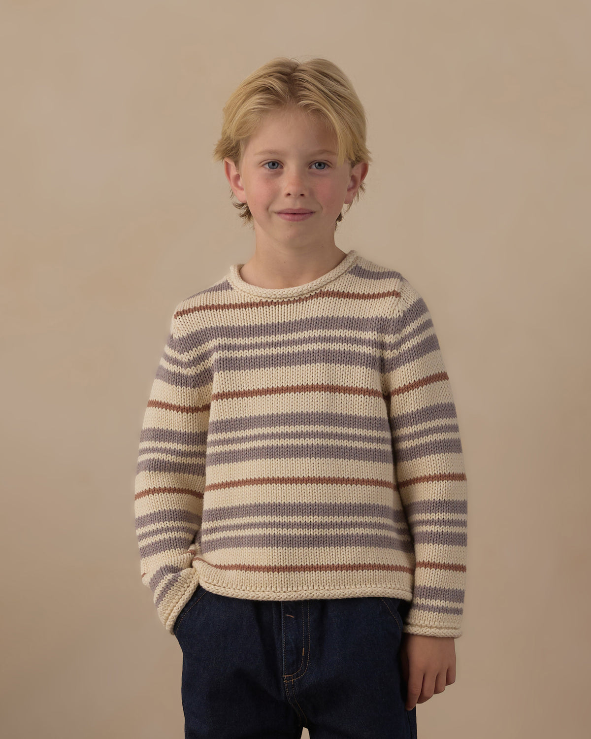Dusty Blue Stripe Jacques Sweater