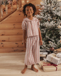 Candy Cane Ruffle Pajamas