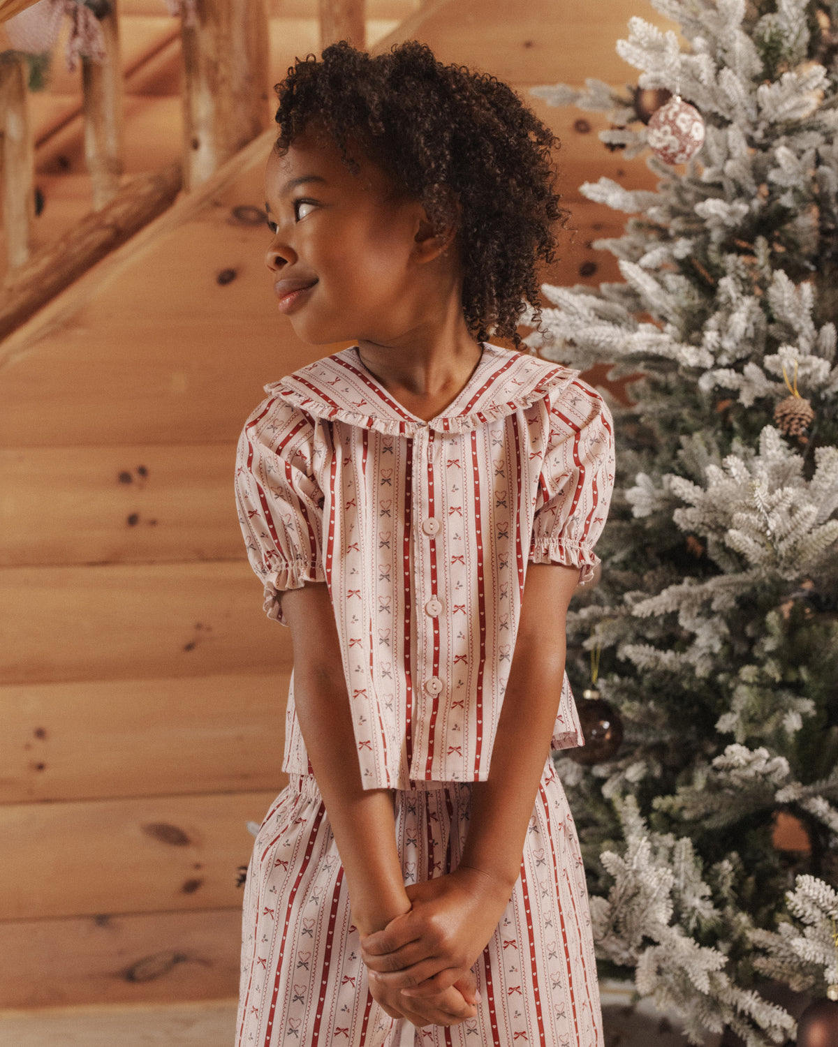 Candy Cane Ruffle Pajamas