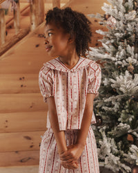 Candy Cane Ruffle Pajamas