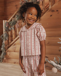 Candy Cane Ruffle Pajamas