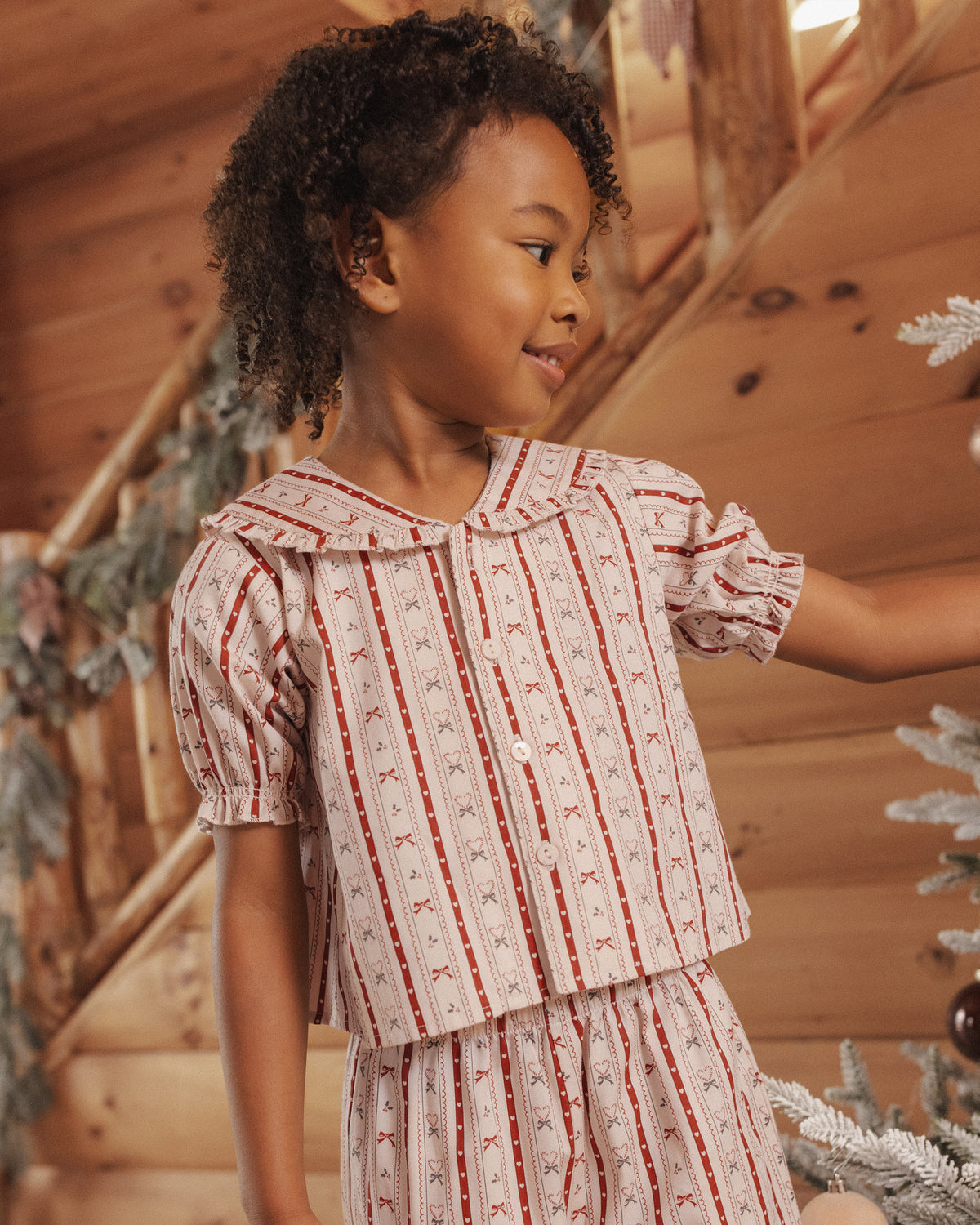 Candy Cane Ruffle Pajamas