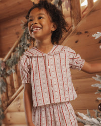 Candy Cane Ruffle Pajamas