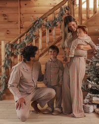 Holiday Gingham Baby Pajama Romper