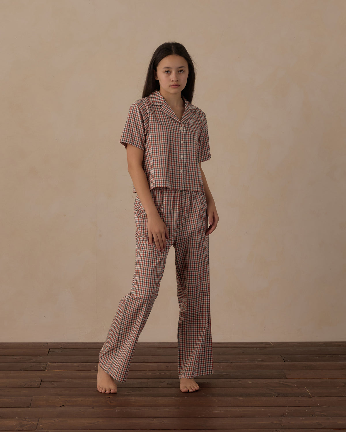 Holiday Gingham Tween Woven Pajama Set
